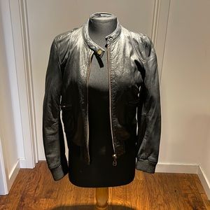 Real Leather Moto / Bomber Jacket